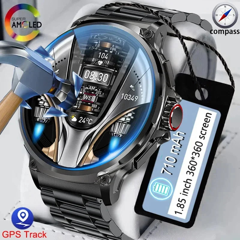 GPS Smart Watch for Men - 1.85" Ultra HD AMOLED